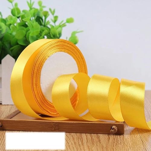 FAQIMORAX 6-10-12-15-20-25-40-50 mm silbergraue Satinbänder, 22 Meter/Rolle, Geschenkband für Geburtstagspartys, Goldgelb, 15 mm FAQIMORAX 6-10-12-15-20-25-40-50 mm silbergraue Satinbänder, 22 Meter/Rolle, Geschenkband für Geburtstagspartys, Goldgelb, 15 mm von FAQIMORAX