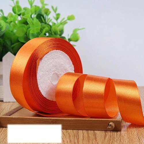 FAQIMORAX 6-10-12-15-20-25-40-50 mm silbergraue Satinbänder, 22 Meter/Rolle, Geschenkband für Geburtstagspartys, Orange, 12 mm FAQIMORAX 6-10-12-15-20-25-40-50 mm silbergraue Satinbänder, 22 Meter/Rolle, Geschenkband für Geburtstagspartys, Orange, 12 mm von FAQIMORAX