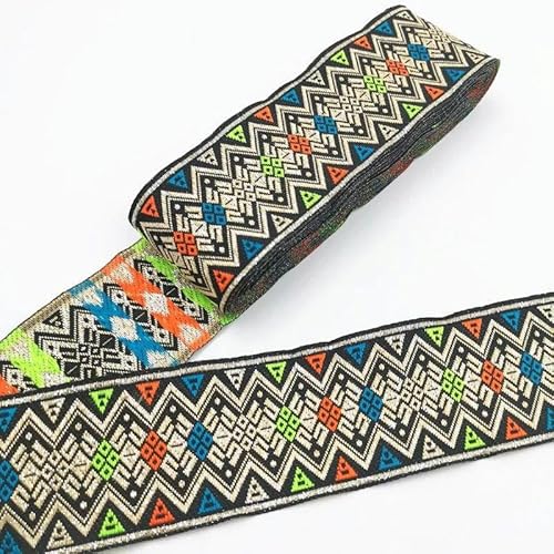 FAQIMORAX 7 Meter 50 mm Vintage Ethno-Stickereiband Boho-Besatz DIY Kleidung Taschenzubehör bestickt-50MM SBD29 FAQIMORAX 7 Meter 50 mm Vintage Ethno-Stickereiband Boho-Besatz DIY Kleidung Taschenzubehör bestickt-50MM SBD29 von FAQIMORAX