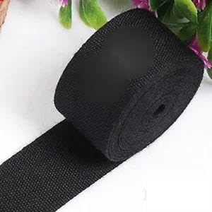 FAQIMORAX Individuell bedrucktes Baumwollband für Geschenkpapier, 91,4 m/Rolle, Schwarz, 20 mm x 91,4 m von FAQIMORAX