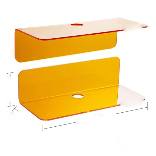 FAQIMORAX Regenbogen Acryl Wandbehang Panel Perforiertes Regal Küche Lagerregal Verdickte Aufkleber Bad und Toilette Orange 1 Stück von FAQIMORAX