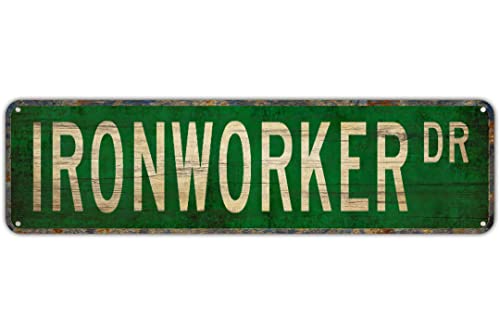 Straßenschild Ironworker Ironworker Geschenk Ironworker Schild Metallarbeiter Straßenschild Aluminium Metallschild Rustikales Blechschild Retro Wanddekoration 10 x 40 cm Straßenschild Ironworker Ironworker Geschenk Ironworker Schild Metallarbeiter Straßenschild Aluminium Metallschild Rustikales Blechschild Retro Wanddekoration 10 x 40 cm von FAQOIR