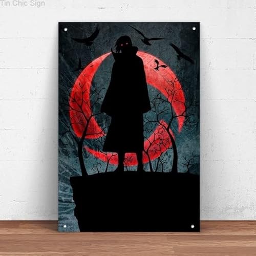 Tin Chic Schild Itachi Metall-Blechschild Metallschild Wanddekoration Japanisches Anime-Poster Manga Anime Dekor Anime Geschenke 20,3 x 30,5 cm von FAQOIR