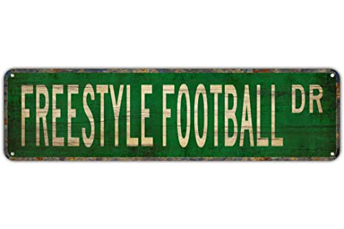 Vintage Decor Wandschilder Freestyle Fußball Freestyle Fußball Schild Freestyle Blech Metall Straßenschild Lane Avenue Street Way Grün 40,6 x 10,2 cm Vintage Decor Wandschilder Freestyle Fußball Freestyle Fußball Schild Freestyle Blech Metall Straßenschild Lane Avenue Street Way Grün 40,6 x 10,2 cm von FAQOIR