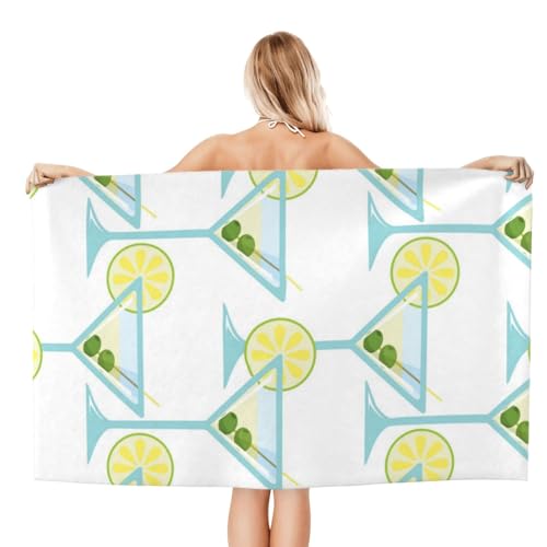 FAQRTIV Mikrofaser-Strandtuch, Cocktail, Zitrone, Getränke, sandfrei, schnell trocknend, großes Mikrofaser-Handtuch für Reisen, Schwimmen, Urlaub FAQRTIV Mikrofaser-Strandtuch, Cocktail, Zitrone, Getränke, sandfrei, schnell trocknend, großes Mikrofaser-Handtuch für Reisen, Schwimmen, Urlaub von FAQRTIV
