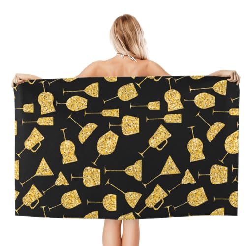 FAQRTIV Mikrofaser-Strandtuch, Golden Cup, sandfrei, schnell trocknend, großes Mikrofaser-Handtuch für Reisen, Schwimmen, Urlaub FAQRTIV Mikrofaser-Strandtuch, Golden Cup, sandfrei, schnell trocknend, großes Mikrofaser-Handtuch für Reisen, Schwimmen, Urlaub von FAQRTIV