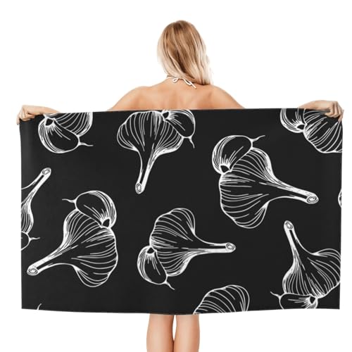 FAQRTIV Mikrofaser-Strandtuch, Knoblauch, Jane's Strokes, sandfrei, schnell trocknend, großes Mikrofaser-Handtuch für Reisen, Schwimmen, Urlaub FAQRTIV Mikrofaser-Strandtuch, Knoblauch, Jane's Strokes, sandfrei, schnell trocknend, großes Mikrofaser-Handtuch für Reisen, Schwimmen, Urlaub von FAQRTIV