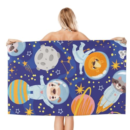 FAQRTIV Mikrofaser-Strandtuch, Motiv: Astronaut, Planet, sandfrei, schnell trocknend, großes Mikrofaser-Handtuch für Reisen, Schwimmen, Urlaub FAQRTIV Mikrofaser-Strandtuch, Motiv: Astronaut, Planet, sandfrei, schnell trocknend, großes Mikrofaser-Handtuch für Reisen, Schwimmen, Urlaub von FAQRTIV