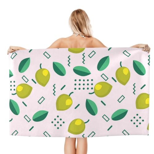 FAQRTIV Mikrofaser-Strandtuch, Zitrone, geometrische Form, sandfrei, schnell trocknend, großes Mikrofaser-Handtuch für Reisen, Schwimmen, Urlaub FAQRTIV Mikrofaser-Strandtuch, Zitrone, geometrische Form, sandfrei, schnell trocknend, großes Mikrofaser-Handtuch für Reisen, Schwimmen, Urlaub von FAQRTIV