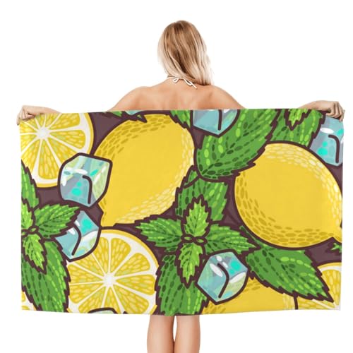 FAQRTIV Mikrofaser-Strandtuch, gelb, Früchte, Zitrone, sandfrei, schnell trocknend, großes Mikrofaser-Handtuch für Reisen, Schwimmen, Urlaub FAQRTIV Mikrofaser-Strandtuch, gelb, Früchte, Zitrone, sandfrei, schnell trocknend, großes Mikrofaser-Handtuch für Reisen, Schwimmen, Urlaub von FAQRTIV