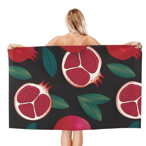 FAQRTIV Mikrofaser-Strandtuch, roter Granatapfel, sandfrei, schnell trocknend, großes Mikrofaser-Handtuch für Reisen, Schwimmen, Urlaub FAQRTIV Mikrofaser-Strandtuch, roter Granatapfel, sandfrei, schnell trocknend, großes Mikrofaser-Handtuch für Reisen, Schwimmen, Urlaub von FAQRTIV