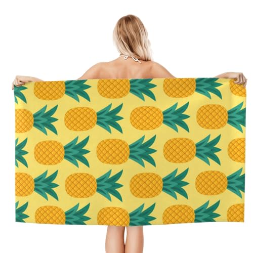 FAQRTIV Mikrofaser-Strandtuch, tropische Früchte, Ananas, sandfrei, schnell trocknend, großes Mikrofaser-Handtuch für Reisen, Schwimmen, Urlaub FAQRTIV Mikrofaser-Strandtuch, tropische Früchte, Ananas, sandfrei, schnell trocknend, großes Mikrofaser-Handtuch für Reisen, Schwimmen, Urlaub von FAQRTIV