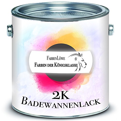 FARBENLÖWE 2K Badewannenbeschichtung MADE IN GERMANY Badewannenlack für Keramik, Emaille, Acryl, Fliesen, Badewanne, Porzellan, Stahl, Fliesen, Kunststoff, GFK hochwertiger Schutz (1 L, Beige) von FARBENLÖWE