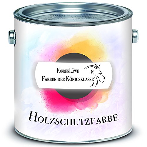 FARBENLÖWE Holzschutzfarbe in seidenmatt - wetterbeständige, hochdeckende & schnelltrocknende Wetterschutzfarbe mit dauerhaftem Langzeitschutz, Holzschutz und Holzpflege in Einem (1 L, Farblos) von FARBENLÖWE