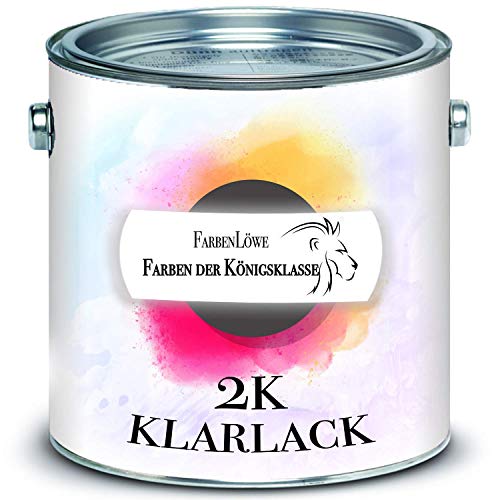 FARBENLÖWE hochmoderner 2 Komponenten Klarlack 2-K glänzend inkl. Härter Set (2,5 L) von FARBENLÖWE