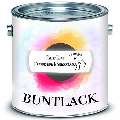 FARBENLÖWE hochmoderner Buntlack Decklack Metalllack Metallfarbe FARBAUSWAHL (1 L, Weiß RAL 9010) von FARBENLÖWE