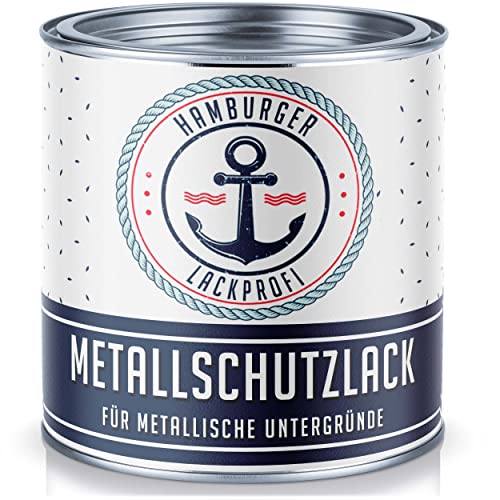 Metallschutzlack GLÄNZEND Weißaluminium RAL 9006 Weiß Metallschutzfarbe Metalllack Metallfarbe // Hamburger Lack-Profi (2,5 L) von FARBENLÖWE