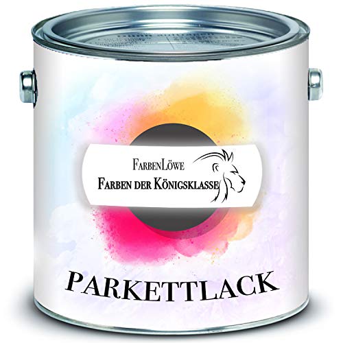 Parkettlack FARBENLÖWE Parkettpflege seidenmatt & glänzend Treppenlack farblos (Seidenmatt, 2,5 L) von FARBENLÖWE