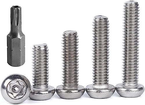 FarDeer Diebstahlsicherung Schrauben M5 Sicherheit Blechschrauben Torx Blechschrauben 304 Edelstahl Sicherheit Diebstahlsicherungsschraube Bolt Packung (M5*20mm * 30pcs) von FARDEER