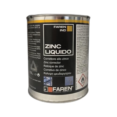 Faren Zink, flüssiges Kaltzinkmittel, 98 % mikronisiertes Zink, Schutz 21 Mikron, helle Farbe, Temperaturbeständigkeit 300 °C, 750 ml Faren Zink, flüssiges Kaltzinkmittel, 98 % mikronisiertes Zink, Schutz 21 Mikron, helle Farbe, Temperaturbeständigkeit 300 °C, 750 ml von FAREN