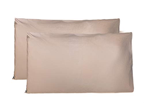 FARFALLAROSSA Kissenbezug 40x80 cm 2er Set - 100% Baumwolle, Superweicher Premium Jersey Kopfkissenbezug, Schlicht und edel im Design, Made in Italy - Taubengrau von FARFALLAROSSA
