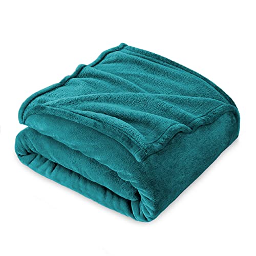 FARFALLAROSSA Kuscheldecke Flauschig 160 x 210 cm - XXL Fleecedecke Sofa Decken Couchdecke - Oeko-TEX - Super Weiche Fleecedecke als Sofaüberwurf - Wohndecke Blau Grün von FARFALLAROSSA