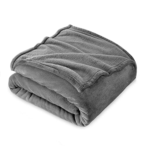 FARFALLAROSSA Kuscheldecke Flauschig 210 x 240 cm - XXL Fleecedecke Sofa Decken Couchdecke - Oeko-TEX - Super Weiche Fleecedecke als Sofaüberwurf - Wohndecke Hellgrau von FARFALLAROSSA