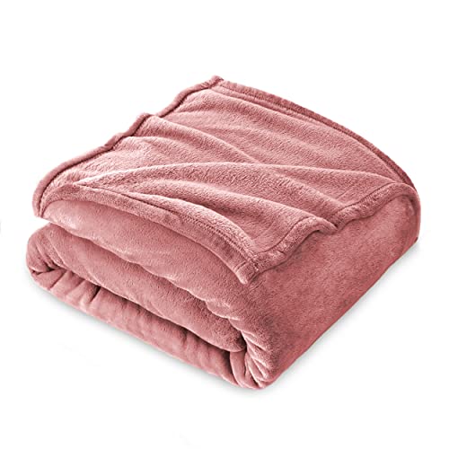 FARFALLAROSSA Kuscheldecke Flauschig 230 x 230 cm - XXL Fleecedecke Sofa Decken Couchdecke Oeko-TEX® Zertifiziert - Super Weiche Fleecedecke als Sofaüberwurf - Wohndecke Rosa von FARFALLAROSSA