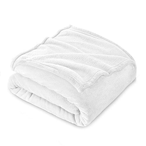 FARFALLAROSSA Kuscheldecke Flauschig 230 x 270 cm - XXL Fleecedecke Sofa Decken Couchdecke - Oeko-TEX - Super Weiche Fleecedecke als Sofaüberwurf - Wohndecke Weiß von FARFALLAROSSA