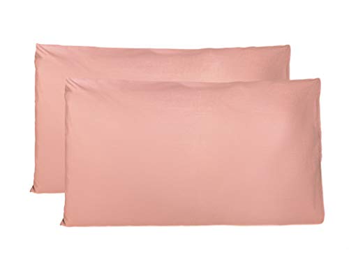 FARFALLAROSSA Kissenbezug 50x80 cm 2er Set - 100% Baumwolle, Superweicher Premium Jersey Kopfkissenbezug, Schlicht und edel im Design, Made in Italy - Pulver von FARFALLAROSSA
