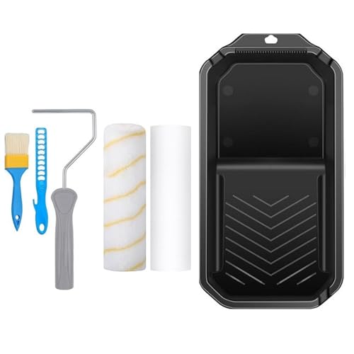 Kleines Farbroller-Set mit Mikrofaser-Walzen, Mehrzweck-Tablett, Wohnaccessoire für Wandmalerei, Mikrofaser-Walzen von FARMENNI
