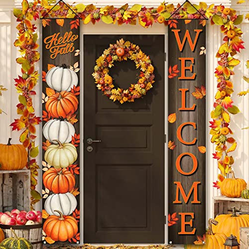 Kürbis Ahornblätter Blatt Tür Herbst Dekorationen Veranda Banner Herbst Banner Herbst Thanksgiving Dekorationen Board Wandbehang Bauernhaus Supplies Kürbis Veranda Dekorationen Outdoor für Home Office von FARMNALL