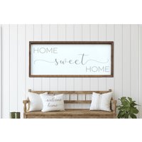 40% Off Home Sweet Schild , Wohnzimmer Schilder Holzschild Familienzimmer Schilder, Gerahmte Holzschilder von FARMandBARNdecor