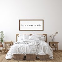 40% Sale Ich Liebe Uns Schlafzimmer Wanddekoration, Schild, Schild Für Schlafzimmer, Holzgerahmtes Über Dem Bett von FARMandBARNdecor