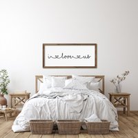 I Love Us Holzschild Holzgerahmt Schlafzimmer Dekor von FARMandBARNdecor