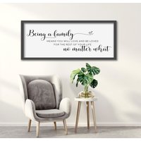 Spruch Familie Holzschild Rustikales Wohnzimmer Wand Dekor von FARMandBARNdecor