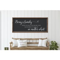 Spruch Familie Holzschild Rustikales Wohnzimmer Wand Dekor von FARMandBARNdecor