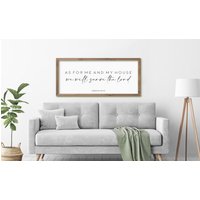 Was Mich Und Mein Haus Betrifft, So Werden Wir Dem Herrn Dienen | Christliches Bibel-Vers-Zeichen Josua 24 15 Schrift Zeichen Für Home Wall Decor von FARMandBARNdecor