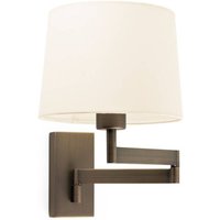 Artis Wandleuchte innen mit Gelenkarm bronze/beige 68494-02 von FARO BARCELONA