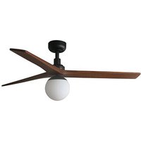Faro Barcelona - klim m Ventilator mit Licht schwarz/Walnuss Ø125cm von FARO BARCELONA