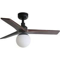 Faro Barcelona - klim s Ventilator mit Licht schwarz/Walnuss Ø92cm von FARO BARCELONA