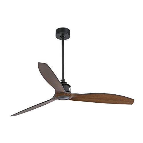 FARO BARCELONA 33395WP- JUST FAN Deckenventilator schwarz/holz mit DC Smart Motor (Smart Empfänger 34150 nicht enthalten) von FARO BARCELONA