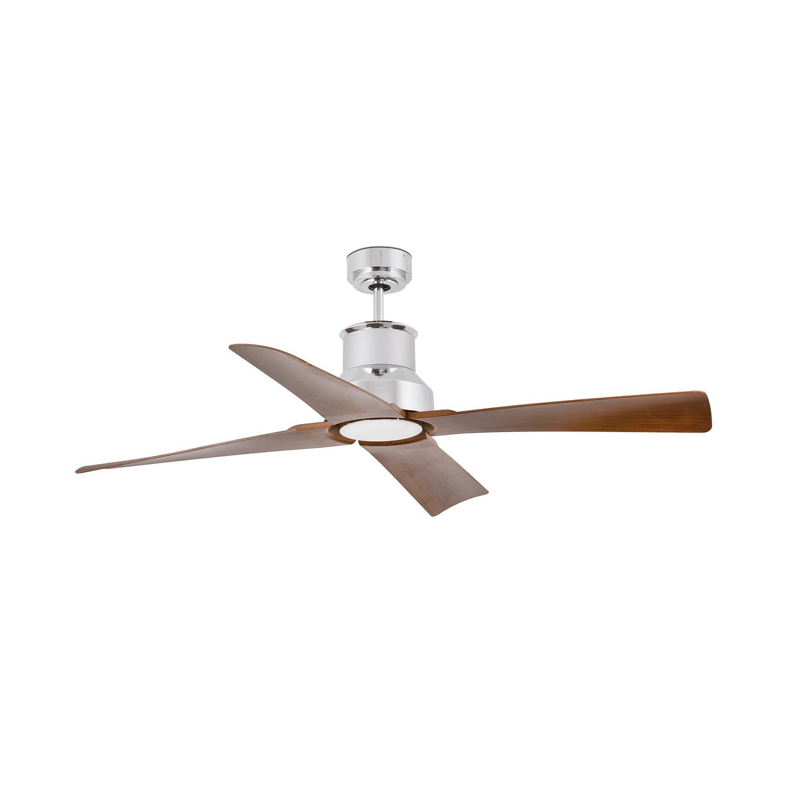 Deckenventilator Winche M LED-Leuchte IP44 chrom von FARO BARCELONA