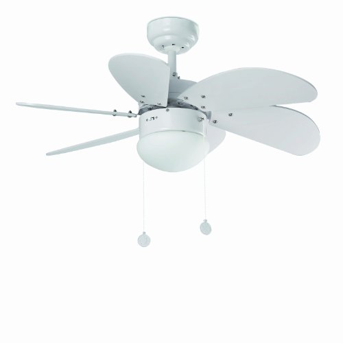 FARO BARCELONA France Luminaires Deckenventilator Palao, weiß, 6 Flügel, Durchmesser 76 cm von FARO BARCELONA