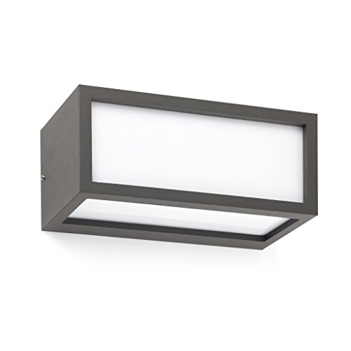 Faro Barcelona TEJO 70573 - Wandleuchte, 15 W, eingespritzter Diffusor aus Aluminium und Opal, Farbe-grau von FARO BARCELONA