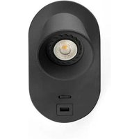 Corb glatte schwarze Wandleuchte mit Schalter 40136N Corb glatte schwarze Wandleuchte mit Schalter 40136N von FARO BARCELONA