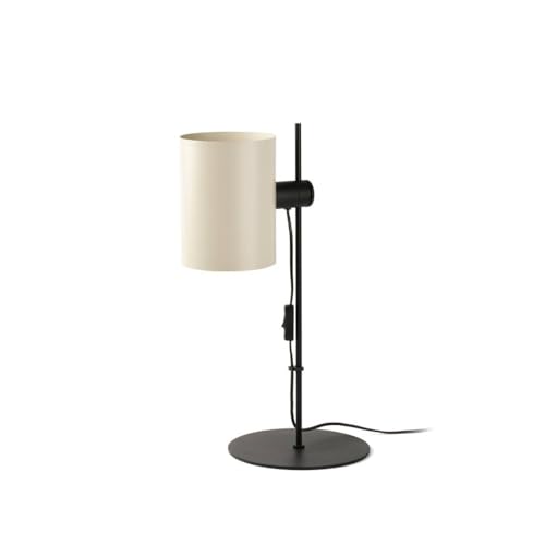 Guadalupe Schwarz Tischlampe Beige Schirm 1Xe27 von FARO BARCELONA