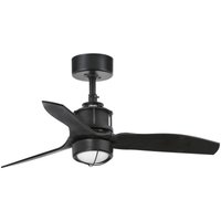 JUST FAN Deckenventilator schwarz matt mit Licht von FARO BARCELONA