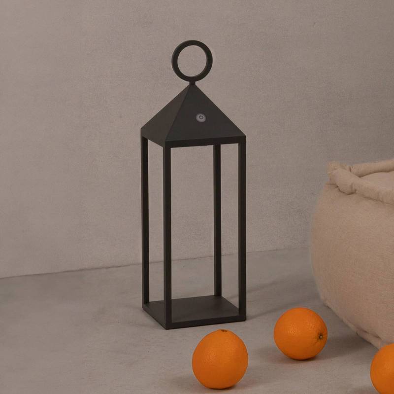 LED-Akku-Tischlampe Argus, dunkelgrau, Alu/PMMA, Höhe 47 cm von FARO BARCELONA