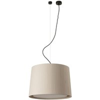 Faro Barcelona - samba Hängelampe schwarz/Polyesterseide beige ø450 64314-44 von FARO BARCELONA